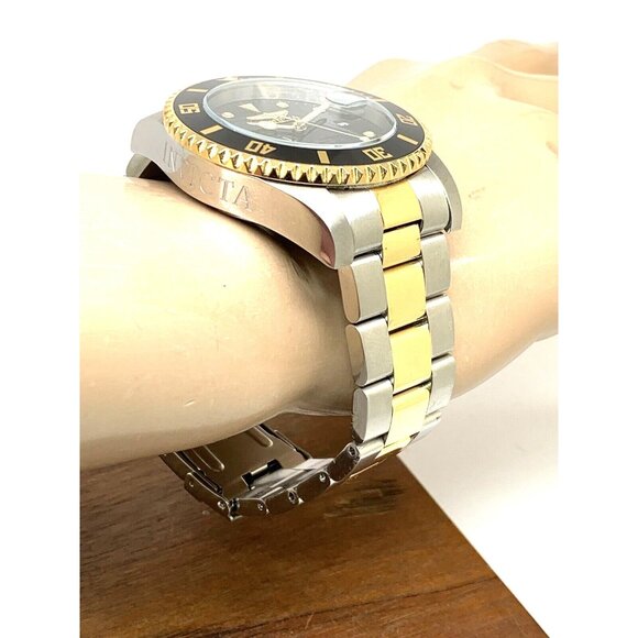 Invicta Men's Watch 36973 Pro Diver Automatic Black Dial Two Tone Steel 44mm - Picture 13 of 15